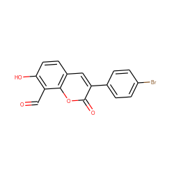 O=Cc1c(O)ccc2cc(-c3ccc(Br)cc3)c(=O)oc12 ZINC000221057070