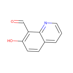 O=Cc1c(O)ccc2cccnc12 ZINC000032501146