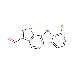 O=Cc1c[nH]c2c1ccc1c3cccc(Br)c3[nH]c12 ZINC000064475274