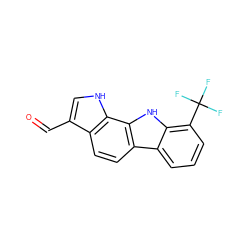 O=Cc1c[nH]c2c1ccc1c3cccc(C(F)(F)F)c3[nH]c12 ZINC000064574013