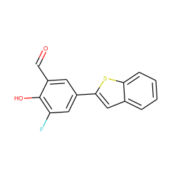 O=Cc1cc(-c2cc3ccccc3s2)cc(F)c1O ZINC000169699638