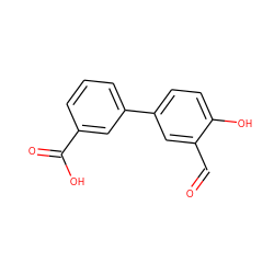 O=Cc1cc(-c2cccc(C(=O)O)c2)ccc1O ZINC000016946460