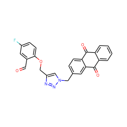 O=Cc1cc(F)ccc1OCc1cn(Cc2ccc3c(c2)C(=O)c2ccccc2C3=O)nn1 ZINC001772650756