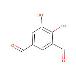 O=Cc1cc(O)c(O)c(C=O)c1 ZINC000013481372