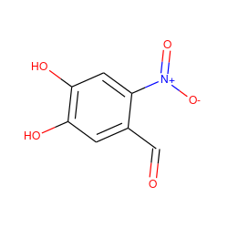 O=Cc1cc(O)c(O)cc1[N+](=O)[O-] ZINC000095100161