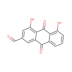 O=Cc1cc(O)c2c(c1)C(=O)c1cccc(O)c1C2=O ZINC000013481236