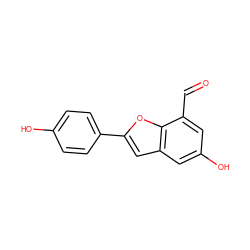 O=Cc1cc(O)cc2cc(-c3ccc(O)cc3)oc12 ZINC000028375865