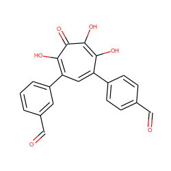 O=Cc1ccc(-c2cc(-c3cccc(C=O)c3)c(O)c(=O)c(O)c2O)cc1 ZINC000028709525