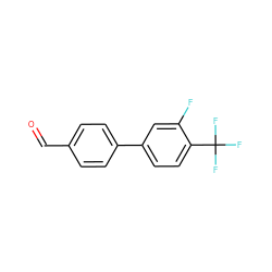 O=Cc1ccc(-c2ccc(C(F)(F)F)c(F)c2)cc1 ZINC000040892842