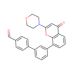 O=Cc1ccc(-c2cccc(-c3cccc4c(=O)cc(N5CCOCC5)oc34)c2)cc1 ZINC000101172087