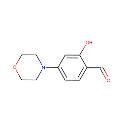 O=Cc1ccc(N2CCOCC2)cc1O ZINC000016385342