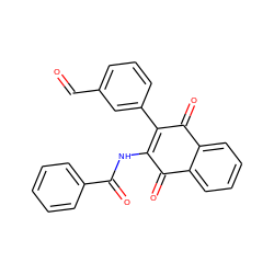 O=Cc1cccc(C2=C(NC(=O)c3ccccc3)C(=O)c3ccccc3C2=O)c1 ZINC000169334561