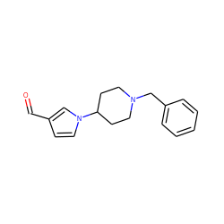 O=Cc1ccn(C2CCN(Cc3ccccc3)CC2)c1 ZINC000026844541