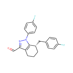 O=Cc1nn(-c2ccc(F)cc2)c2c1CCC[C@H]2Cc1ccc(F)cc1 ZINC000026568708