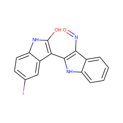 O=Nc1c(-c2c(O)[nH]c3ccc(I)cc23)[nH]c2ccccc12 ZINC000013588925