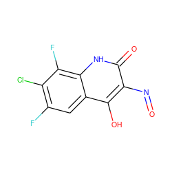 O=Nc1c(O)c2cc(F)c(Cl)c(F)c2[nH]c1=O ZINC000013757450