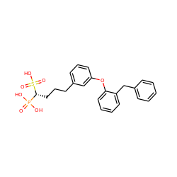 O=P(O)(O)[C@@H](CCCc1cccc(Oc2ccccc2Cc2ccccc2)c1)S(=O)(=O)O ZINC000013746416