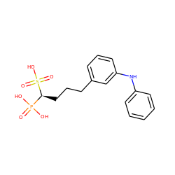 O=P(O)(O)[C@H](CCCc1cccc(Nc2ccccc2)c1)S(=O)(=O)O ZINC000040898513