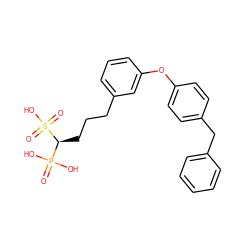 O=P(O)(O)[C@H](CCCc1cccc(Oc2ccc(Cc3ccccc3)cc2)c1)S(=O)(=O)O ZINC000040405726