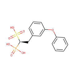 O=P(O)(O)[C@H](Cc1cccc(Oc2ccccc2)c1)S(=O)(=O)O ZINC000040872812