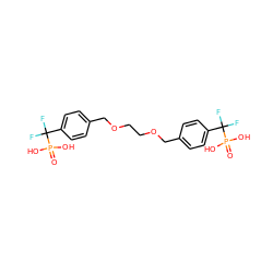 O=P(O)(O)C(F)(F)c1ccc(COCCOCc2ccc(C(F)(F)P(=O)(O)O)cc2)cc1 ZINC000013471101