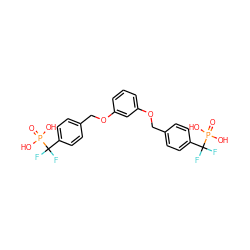 O=P(O)(O)C(F)(F)c1ccc(COc2cccc(OCc3ccc(C(F)(F)P(=O)(O)O)cc3)c2)cc1 ZINC000027523039