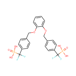 O=P(O)(O)C(F)(F)c1ccc(COc2ccccc2OCc2ccc(C(F)(F)P(=O)(O)O)cc2)cc1 ZINC000027521446