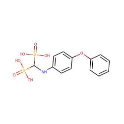 O=P(O)(O)C(Nc1ccc(Oc2ccccc2)cc1)P(=O)(O)O ZINC000096286203