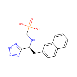 O=P(O)(O)CN[C@@H](Cc1ccc2ccccc2c1)c1nn[nH]n1 ZINC000026007068