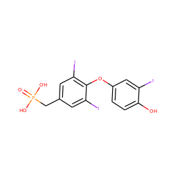 O=P(O)(O)Cc1cc(I)c(Oc2ccc(O)c(I)c2)c(I)c1 ZINC000049844805