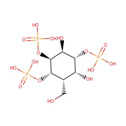 O=P(O)(O)O[C@@H]1[C@@H](OP(=O)(O)O)[C@@H](O)[C@H](OP(=O)(O)O)[C@H](O)[C@@H]1CO ZINC000254133917