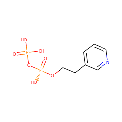 O=P(O)(O)O[P@](=O)(O)OCCc1cccnc1 ZINC000103211058