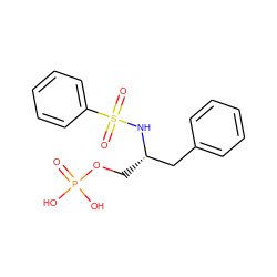 O=P(O)(O)OC[C@@H](Cc1ccccc1)NS(=O)(=O)c1ccccc1 ZINC000045300948