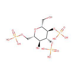 O=P(O)(O)OC[C@@H]1O[C@H](CO)[C@@H](OP(=O)(O)O)[C@H](OP(=O)(O)O)[C@H]1O ZINC000013683845