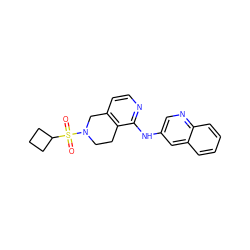 O=S(=O)(C1CCC1)N1CCc2c(ccnc2Nc2cnc3ccccc3c2)C1 ZINC000143514376