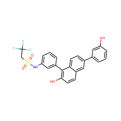 O=S(=O)(CC(F)(F)F)Nc1cccc(-c2c(O)ccc3cc(-c4cccc(O)c4)ccc23)c1 ZINC000084710879