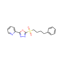 O=S(=O)(CCCCc1ccccc1)c1nnc(-c2ccccn2)o1 ZINC000028348145