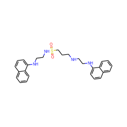 O=S(=O)(CCCNCCNc1cccc2ccccc12)NCCNc1cccc2ccccc12 ZINC000299827944