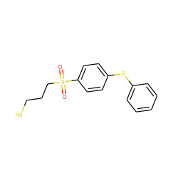 O=S(=O)(CCCS)c1ccc(Sc2ccccc2)cc1 ZINC000003919990