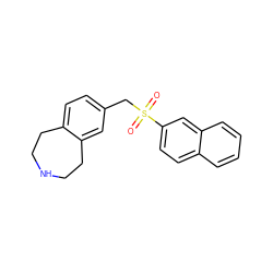 O=S(=O)(Cc1ccc2c(c1)CCNCC2)c1ccc2ccccc2c1 ZINC000049116590