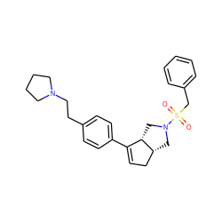 O=S(=O)(Cc1ccccc1)N1C[C@@H]2CC=C(c3ccc(CCN4CCCC4)cc3)[C@@H]2C1 ZINC000040896654