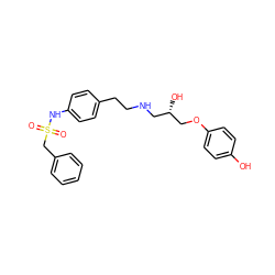 O=S(=O)(Cc1ccccc1)Nc1ccc(CCNC[C@H](O)COc2ccc(O)cc2)cc1 ZINC000034801561