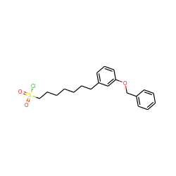 O=S(=O)(Cl)CCCCCCCc1cccc(OCc2ccccc2)c1 ZINC000115389167