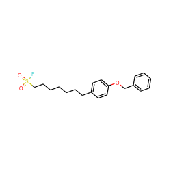 O=S(=O)(F)CCCCCCCc1ccc(OCc2ccccc2)cc1 ZINC000095579905