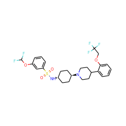 O=S(=O)(N[C@H]1CC[C@H](N2CCC(c3ccccc3OCC(F)(F)F)CC2)CC1)c1cccc(OC(F)F)c1 ZINC000101085010