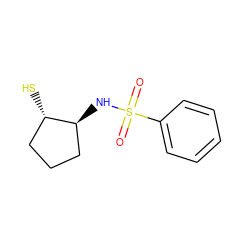 O=S(=O)(N[C@H]1CCC[C@@H]1S)c1ccccc1 ZINC000096270012