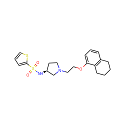 O=S(=O)(N[C@H]1CCN(CCOc2cccc3c2CCCC3)C1)c1cccs1 ZINC000095572564