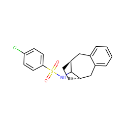 O=S(=O)(NC1[C@H]2CC[C@H]1Cc1ccccc1C2)c1ccc(Cl)cc1 ZINC000101007328