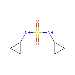 O=S(=O)(NC1CC1)NC1CC1 ZINC000028650888