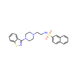 O=S(=O)(NCCN1CCN(c2nsc3ccccc23)CC1)c1ccc2ccccc2c1 ZINC000114601243